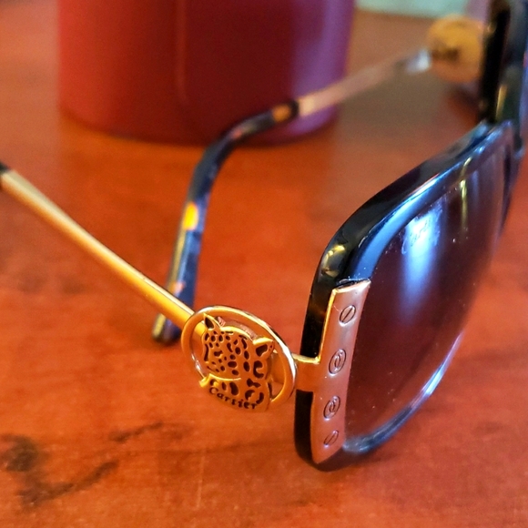 Cartier Accessories - Cartier Ladies Lion Sunglasses brown lenses gold detail
